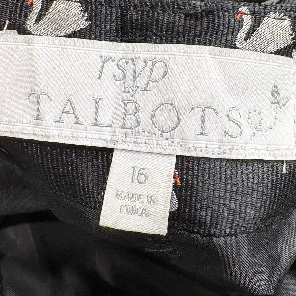 Rsvp By Talbots Size 16 Swan Print Cigarette Pant… - image 4